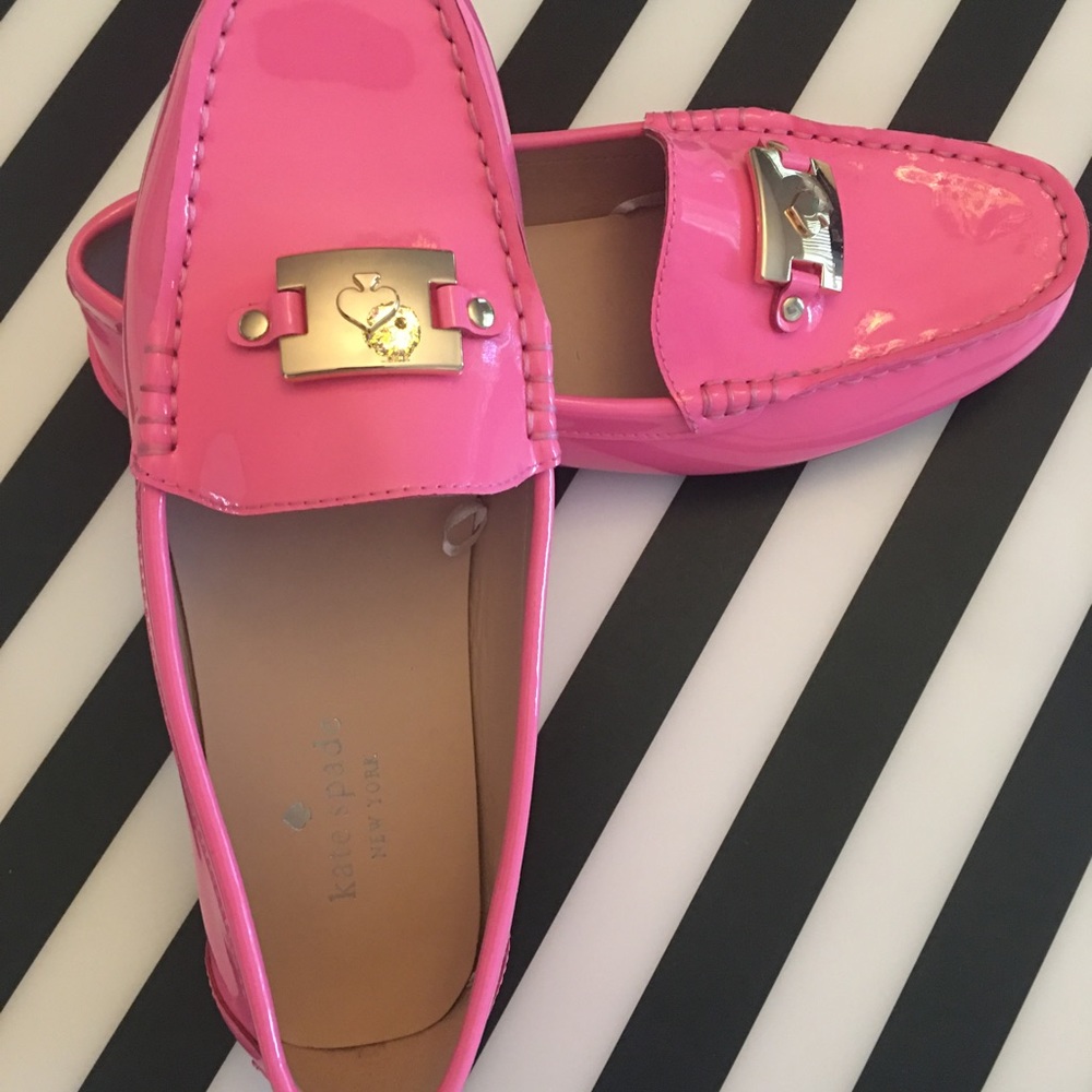 Kate Spade Deck loafers bubblegum pink patent leather size 6.5